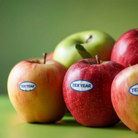 塑料微粒OUT|德渊可堆肥水果标签热熔胶